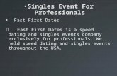 Fast First Dates