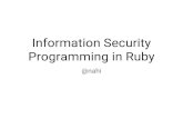 Information security programming in ruby
