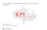 Using KPIs is to lead high performing customer success