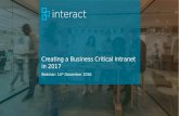 Creating a Business Critical Intranet in 2017