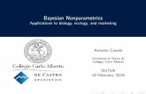 Bayesian Nonparametrics, Applications to biology, ecology, and marketing