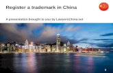 Register a Trademark in China