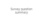 Survey Question Summary