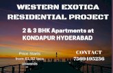 Western exotica residential project at kondapur hyderabad