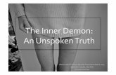 The Inner Demon An Unspoken Truth Tuscher Nutrition Intl  Eating Diosrder Presentation ISNA Conference 27th March 2015