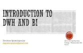 Visiting Lecture @ NYC (2016-01-25) - Introduction to DWH and BI