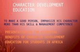 Online presentation character development education