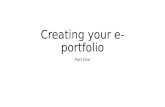 Creating your eportfolio pt 1