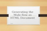 Generating the mule flow as html document