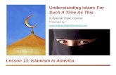Lesson 13 Islamism In America