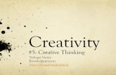 Lecture 5: Creative Thinking