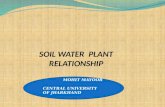 Soil water  plant relationship