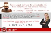 Free legal advice is available for women seeking information about divorce lawyers for women and their rights regarding divorce, child support, custody and visitation in New Hampshire.