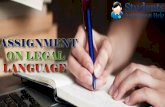Assignment on Legal Language