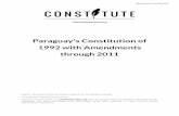 Paraguay's Constitution of 1992 with Amendments through 2011