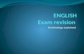 English exam revision terminology explained