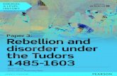 Paper 3: Rebellion and disorder under the Tudors, 1485-1603
