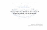 Ammonium removal from wastewater by liquid-liquid contactors