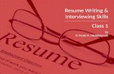 Resume Writing & Interview Skills for High School Students - Class 1