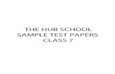 THE HUB SCHOOL SAMPLE TEST PAPERS CLASS 8