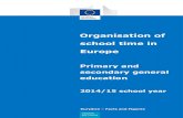 Organisation of school time in Europe: Primary and secondary ...