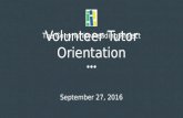 Volunteer Tutor Orientation