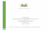 draft national land policy of sierra leone