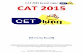 CAT 2015 question paper