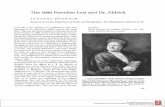 The 1688 Paradise Lost and Dr. Aldrich