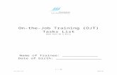 On-the-Job Training (OJT) Tasks List EASA Part-66.A.45(c) Name of ...