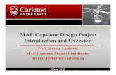 MAE Capstone Design Project Introduction and Overview