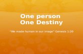 One person one destiny