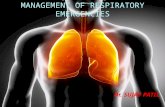 Management of respiratory emergencies