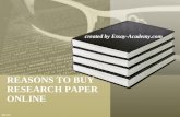 Reasons to buy research paper online