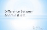 Difference between android & iOS