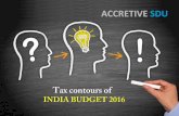 Accretive SDU communique - Tax Contours of India Budget 2016-17