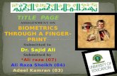 Bio-Metrics through finger print