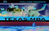 Texas MBA Full-Time Program Brochure