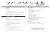 Wray organic recipes by deborah wray for core health coaching