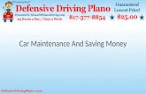 Car maintenance and saving money
