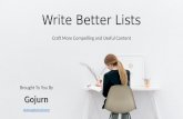 Write Better Lists