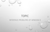 Interface problem of window 8