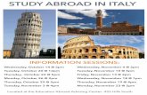 Italy Information Sessions Flyer