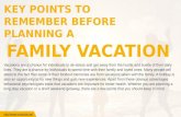 Key points to remember before planning a family vacation