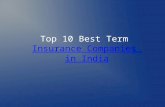 Best Term Insurance Companies in India
