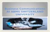 Business communications at abms switzerland university