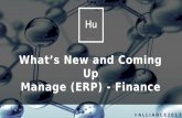 Alliance 2017 - What's New and Coming Up in Manage (ERP) - Finance