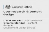 Newcastle content meetup: user research and content design