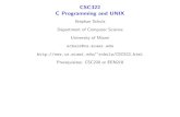 CSC322 C Programming and UNIX