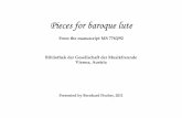 Pieces for baroque lute MS 7763-92 ToC & Concordances